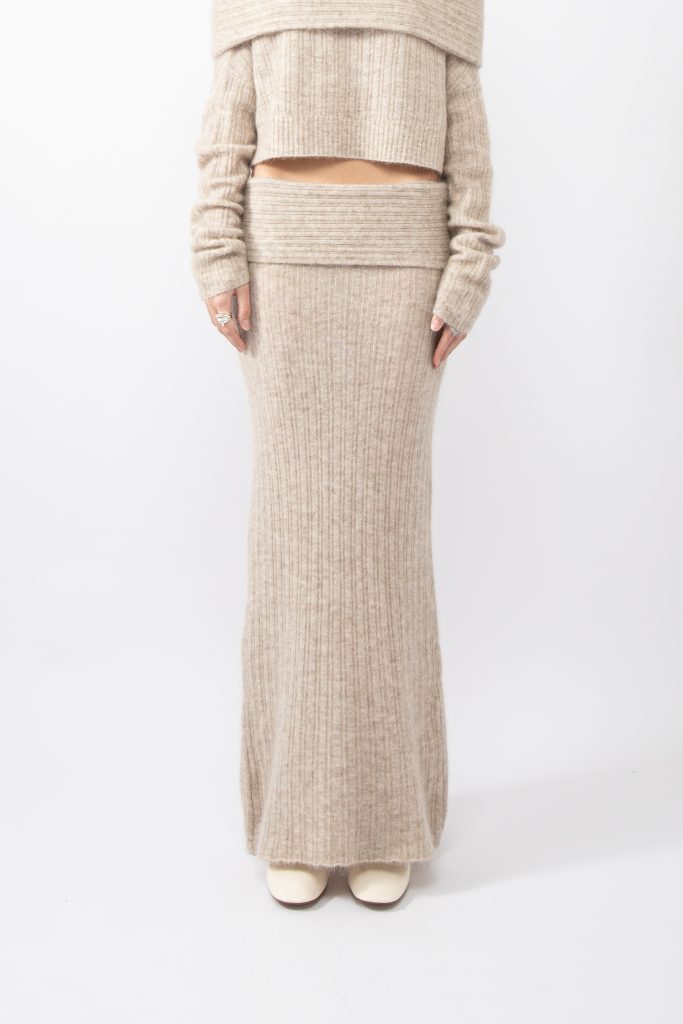 Cloud Maxi Skirt Beige Melange
